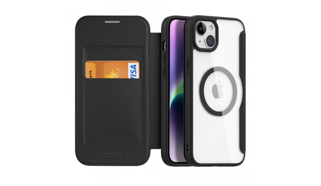 DUX DUCIS wallet case SKIN X PRO compatible with MagSafe for IPHONE 15 black