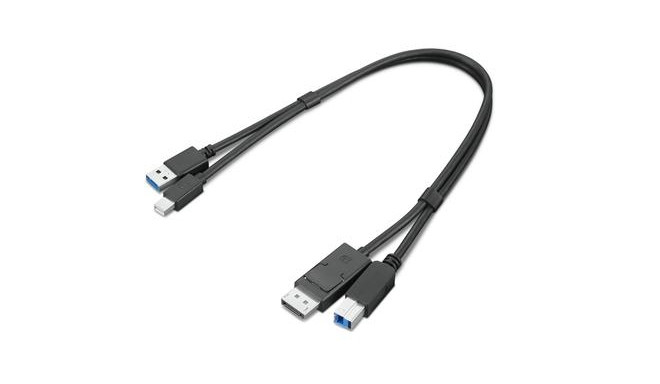 Lenovo 4X91D11453 USB cable USB 3.2 Gen 1 (3.1 Gen 1) 0.43 m USB A USB B Black