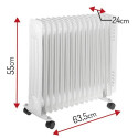 Adler AD 7819 electric space heater Indoor White 2500 W Oil electric space heater