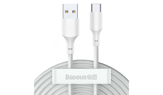 Baseus 2x USB kabel - USB Type C rychlé nabíjení Power Delivery Quick Charge 40 W 5 A 1,5 m bílý (TZ