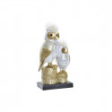 Декоративная фигура DKD Home Decor 14,5 x 9 x 26 cm Сова Позолоченный Белый