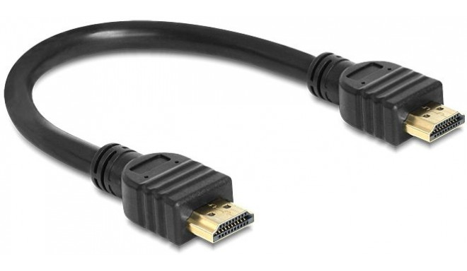 DeLOCK HDMI A St>HDMI A St 4K 0.25m - High Speedlinkd HDMI with Ethernet