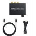 RoGer DAC 192kHz 24bit S/PDIF to RCA Converter with headphone jack 3,5mm / Optical / Coaxial