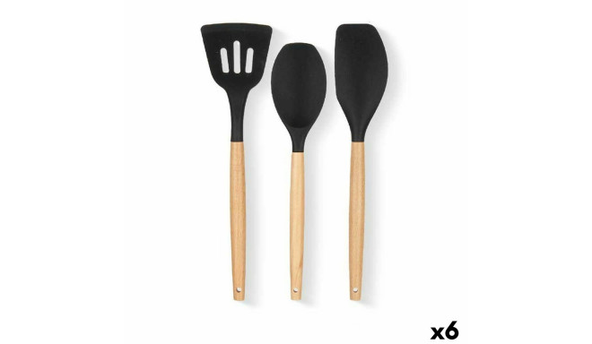 Kitchen Utensils Set Wood Silicone (6 Units)