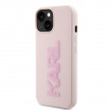 Original faceplate case KARL LAGERFELD KLHCP15S3DMBKCP for iPhone 15 (3D Logo Glitter  / pink) Original faceplate case KARL LAGERFELD KLHCP15S3DMBKCP for iPhone 15 (3D Logo Glitter  / pink)