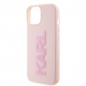 Original faceplate case KARL LAGERFELD KLHCP15S3DMBKCP for iPhone 15 (3D Logo Glitter  / pink) Original faceplate case KARL LAGERFELD KLHCP15S3DMBKCP for iPhone 15 (3D Logo Glitter  / pink)