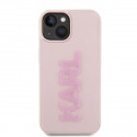 Original faceplate case KARL LAGERFELD KLHCP15S3DMBKCP for iPhone 15 (3D Logo Glitter  / pink) Original faceplate case KARL LAGERFELD KLHCP15S3DMBKCP for iPhone 15 (3D Logo Glitter  / pink)