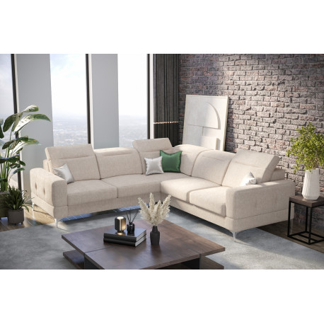 L-kujuline nurgadiivanvoodi Malibu Max, beež