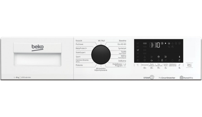 Beko front-loading washing machine WUE6624XBWS