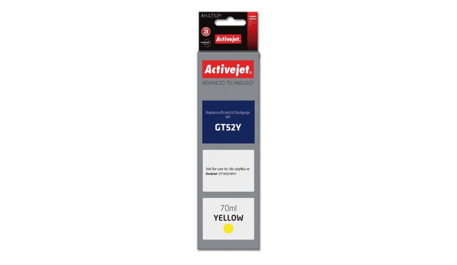 Activejet AH-GT52Y ink (replacement for HP GT-52Y M0H56AE; Supreme; 70 ml; yellow)