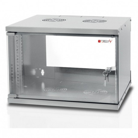 Techly Wall Rack Cabinet 19" 9U prof. 320 Grey Assembled