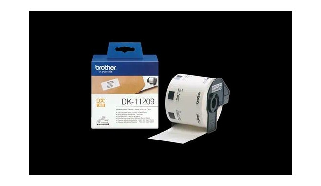 Markeerimislint Brother DK-11209  – must valgel, 29 mm x 62 mm