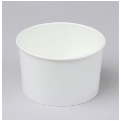 Supikauss kompostitav, 700ml, ø115mm, valge kartong/PLA, pakis 25tk