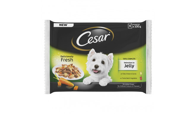 Eine CESAR koertele kana & porgandi, veise & köögivilja 4x100g