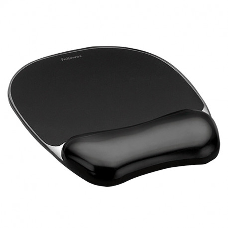 Fellowes hiirematt Crystal™ Gel randmetoega, must