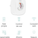 Smart Plug KSIX Smart Energy Slim WIFI 250V Balts