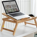 Bamboo Folding Side Table Lapwood InnovaGoods