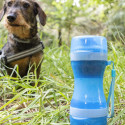 2-in-1 bottle with water and food containers for pets Pettap InnovaGoods