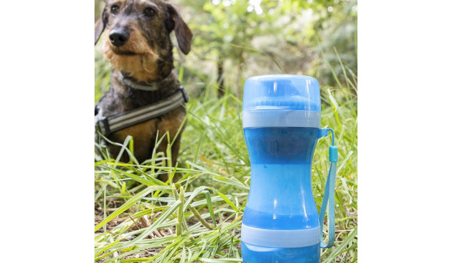 2-in-1 bottle with water and food containers for pets Pettap InnovaGoods