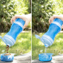 2-in-1 bottle with water and food containers for pets Pettap InnovaGoods