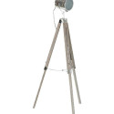 Floor Lamp DKD Home Decor Metal Wood Silver Light brown Tripod (66 x 66 x 142 cm)