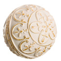 Balls Decoration Golden White 10 x 10 x 10 cm (8 Units)