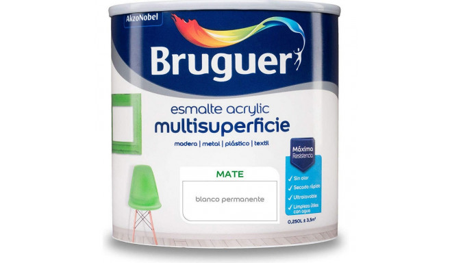 Acrylic polish Bruguer 5160685 250 ml Permanent White Matt