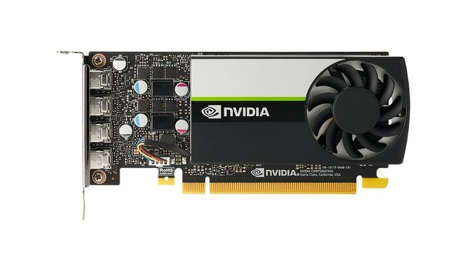 HP graphics card NVIDIA T1000 4GB GDDR6 128-bit 896 CUDA Cores PCI Express 3.0 x 16 4xMini DisplayPort 50 