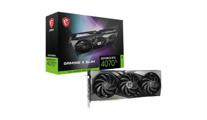 MSI videokaart Gaming GeForce RTX 4070 TI X Slim 12G NVIDIA 12GB GDDR6X