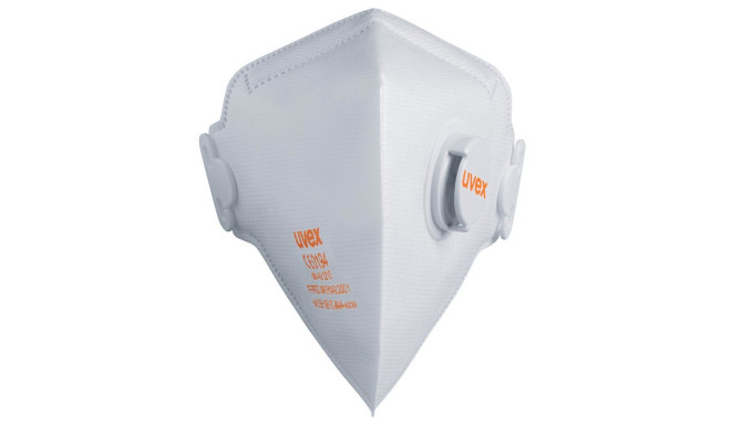 Respiraator Uvex silv-Air classic 3210 FFP2, kokku volditav klapiga mask, valge, 3 tk pakis