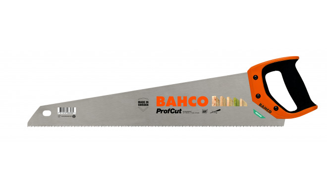Bahco ProfCut käsisaag PC-19-GT7 – 475 mm tera, karastatud hambad, kummist käepide, 7/8 TPI keskmise