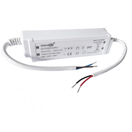 POWER ADAPTER LED 60W 5A 12V DC IP67