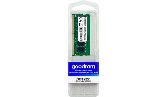 Goodram GR2666S464L19S/16G memory module 16 GB 1 x 16 GB DDR4 2666 MHz