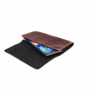 ROYAL Crazy Horse - Leather universal belt holster / brown - Size M - for IPHONE 12 MINI / 13 MINI /