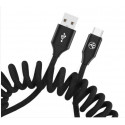 Tellur Data Cable Extendable USB to Type-C 3A 1.8m Black