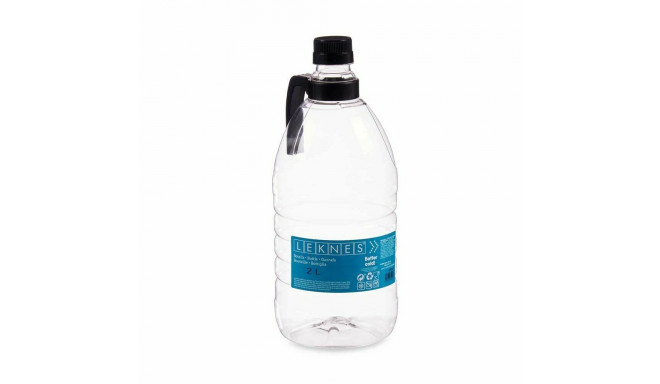 Bottle With handle Black Transparent Plastic 2 L 11,5 x 28,7 x 11,5 cm (6 Units)