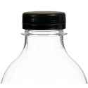 Bottle Black Transparent Plastic 1 L 8,3 x 23 x 8,3 cm (12 Units)