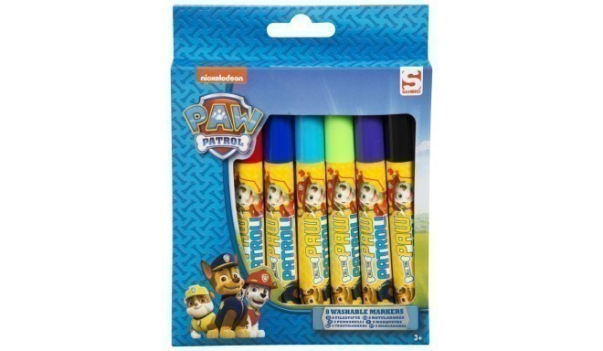 Paw Patrol washable colouring pens - 8 pcs