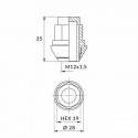 Гайка колесная закрытая M12x1,50/35/19 Ford OE