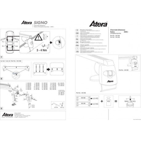 Katuseraam alumiinium KALOS 3-ust 3/05-