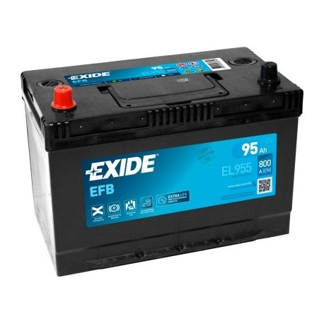 Exide EFB 95Ah 800A 306x173x222+-