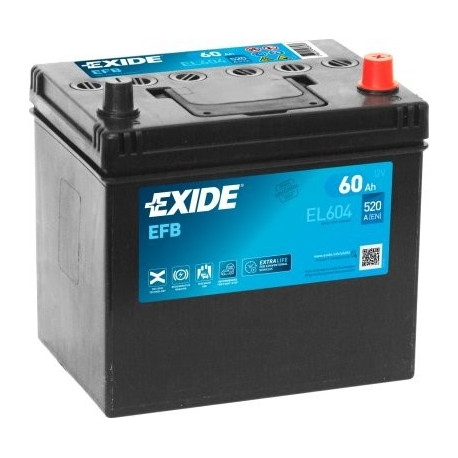 Exide EFB 60Ah 520A 230x173x222-+