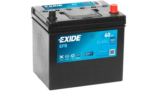 Exide EFB 60Ah 520A 230x173x222-+