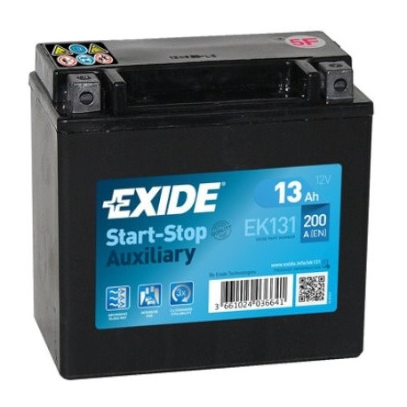 Exide AGM 13Ah 200A 150x90x145+-