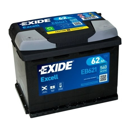 Exide Excell 62Ah 540A 242x175x190+-