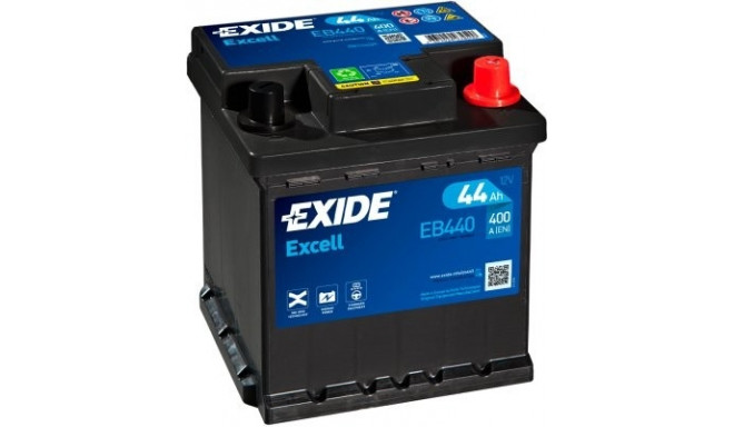 Exide Excell 44Ah 400A 175x175x190-+