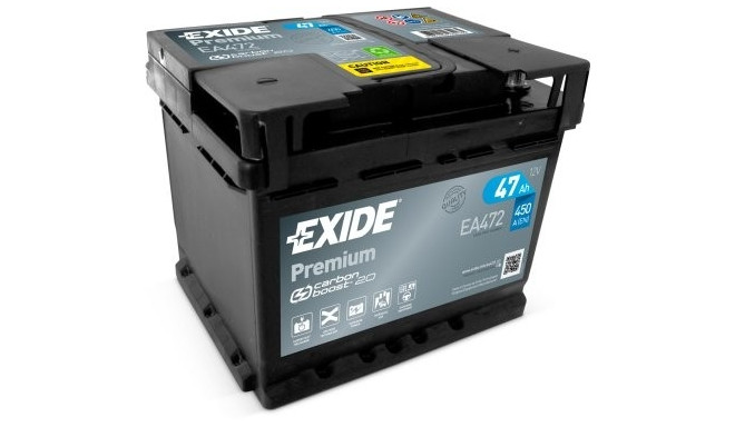 Exide Premium 47Ah450A 207x175x175-+