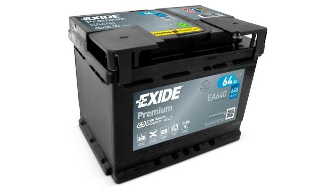 Exide Premium 64Ah640A 242x175x190-+