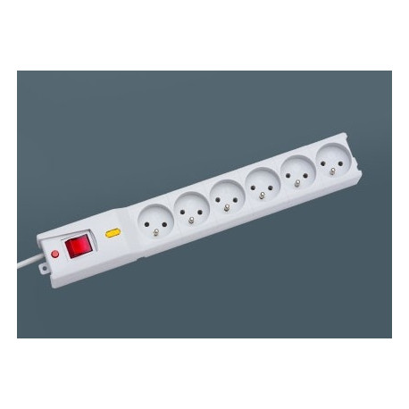 Listwa przeciwprzepięciowa LX 610, 1L, 3,0m, szara