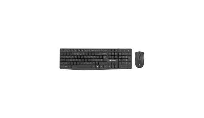 Natec Keyboard and Mouse Squid 2in1 Bundle Keyboard and Mouse Set, Wireless, US, Black